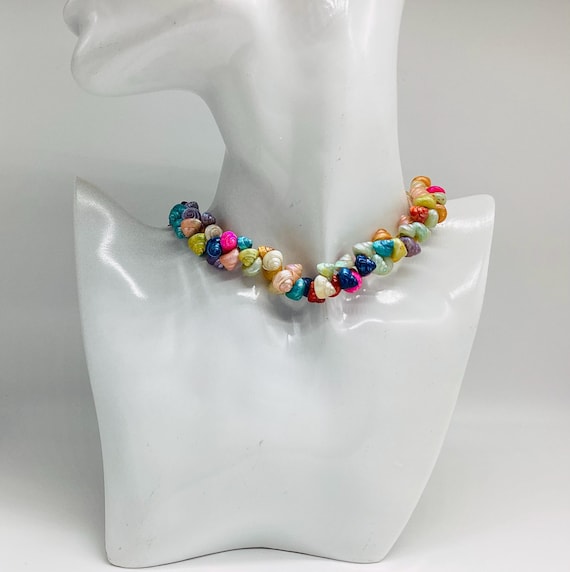 Fabulous Fifties Multicoloured Shell Necklace Princess Length