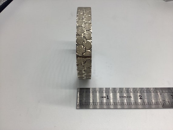 Solid Silver Bangle Full Hallmark 1976 Vintage Br… - image 4