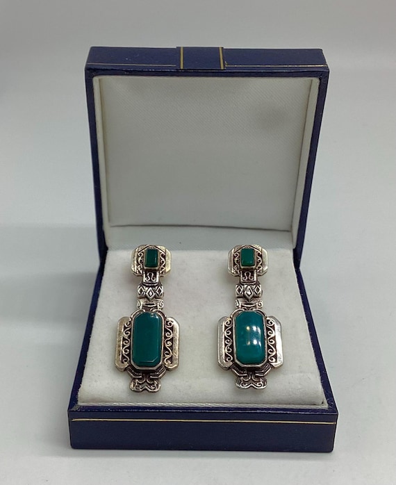 ade and Solid Silver Drop Earrings 12th Anniversary