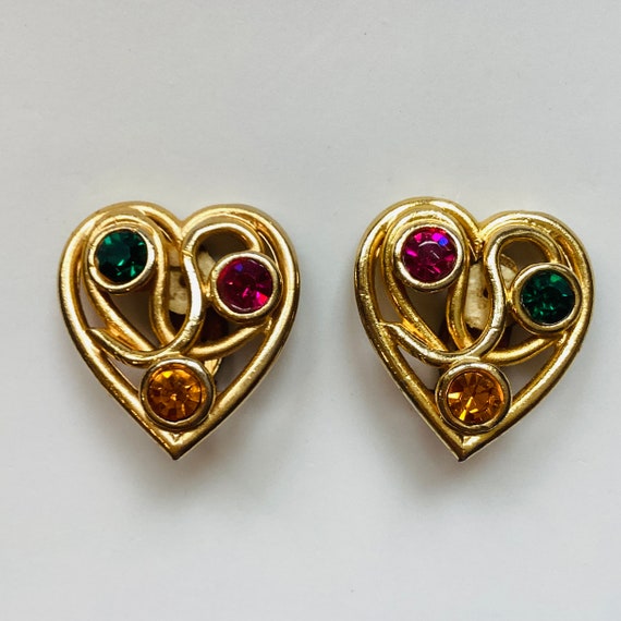 Eduard Rambaud Vintage Large Rhinestone Set  Paris Designer Clip On