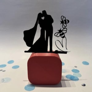Meant to Bee Sturdy Wedding Cake Topper,  Personalized Cake Topper for Wedding, Custom Wedding Gift Cake Topper