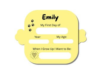 Custom Reusable First Day of School Sign, Back to School Sign Board