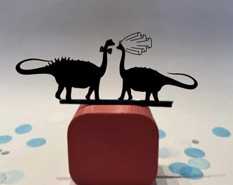 Titanosaurus Dinosaur Sturdy Wedding Cake Topper, jurassic, Sauropod Dinosaur Topper, Custom Wedding Gift , Dinosaur Bride Groom Cake Topper
