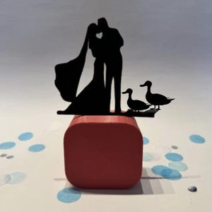 Duck Sturdy Wedding Cake Topper,  Personalized Cake Topper for Wedding, Custom Wedding Gift Cake Topper