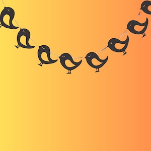 Sturdy Bird Garland Decor, Bird Party Decoration, Wall /Room Decor, Bird Birthday Party, Bird Nursery Decor,  Bird Banner