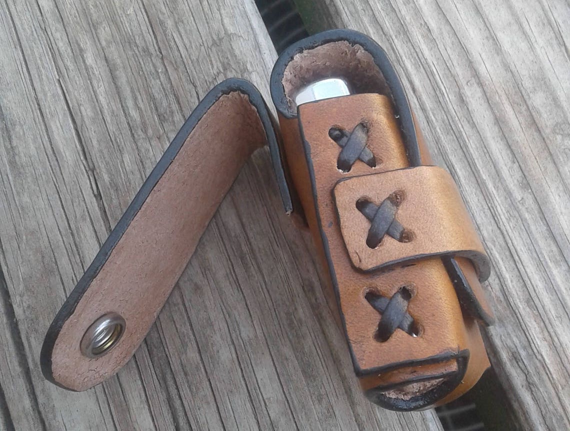 Leather Lighter Belt Case Etsy