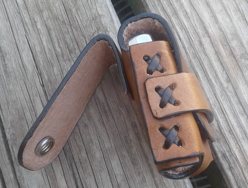 Leather Lighter Belt Case Etsy