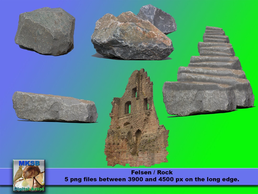 Photoshop Overlays. Png Files Rocks and Rock Stairs. for Creating Your ...