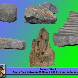 Superpositions Photoshop. png fichiers roches et escaliers rocheux. Pour créer votre propre art numérique. Bien adapté aux images et cartes surréalistes.