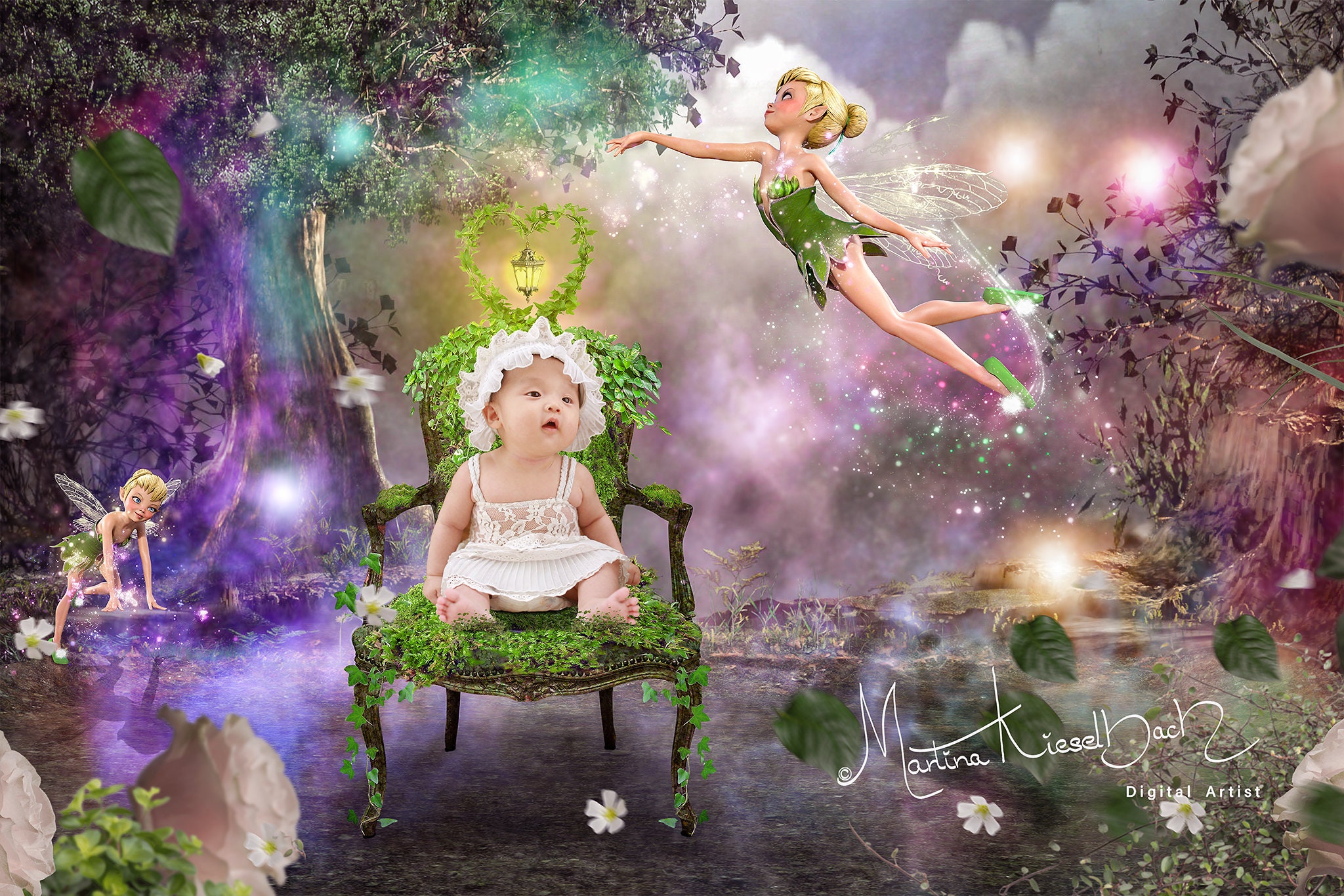 In the land of the fairies Hintergrund Kulisse Fantasie Etsy.de