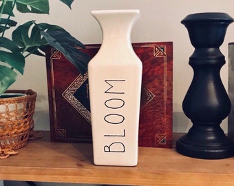 tall white decorative vases kitchen vase whandwritten tall white vase etsy tall white decorative vases kitchen vase whandwritten tall white vase etsy