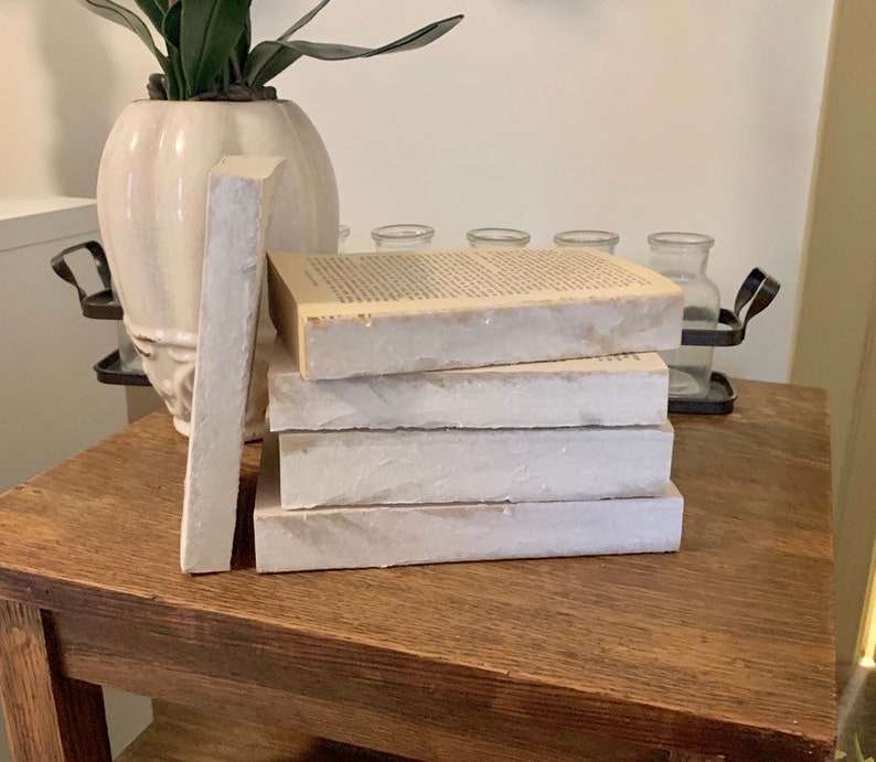 Deconstructed books/ neutral book decor/ unbound decorative Etsy