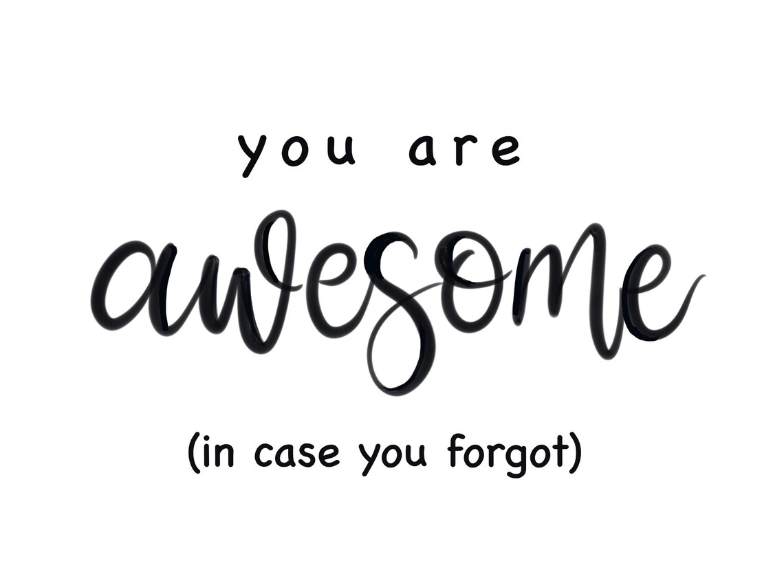 You Are Awesome digital download calligraphy wall art / Etsy