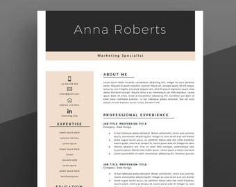 Plantilla de CV profesional. Plantilla de CV del profesor. Plantilla CV del profesor. Plantilla de CV creativo. Currículum moderno. Descarga instantánea
