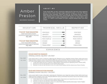Resume Template, Professional Resume Template, Modern Resume Template, Creative Resume Template, Modern CV Template. Professional CV.