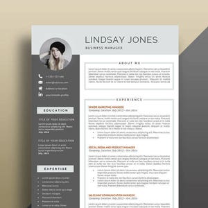 Resume Template, Modern Resume Template, Professional Resume Template, Creative Resume Template. Professional CV Template, Resume With Photo