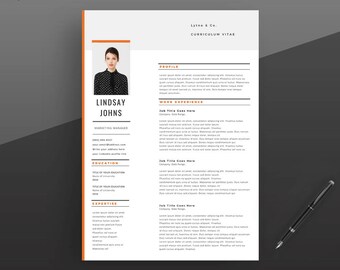 Plantilla de CV profesional. Limpie la plantilla de CV. Plantilla de CV creativo. Descarga instantánea. Plantilla CV profesional. CV moderno.