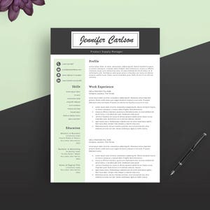 Professional Resume Template. Instant Download. Creative Resume Template. Professional CV Template. Teacher Resume Template. 1,2,3 Pages
