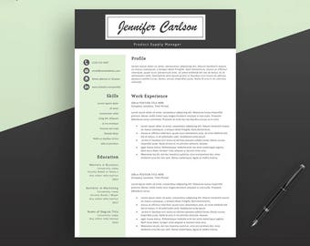 Plantilla de CURRÍCULUM Profesional. Descarga instantánea. Plantilla de CV creativo. Plantilla de CV profesional. Plantilla de currículum del profesor. 1,2,3 Páginas