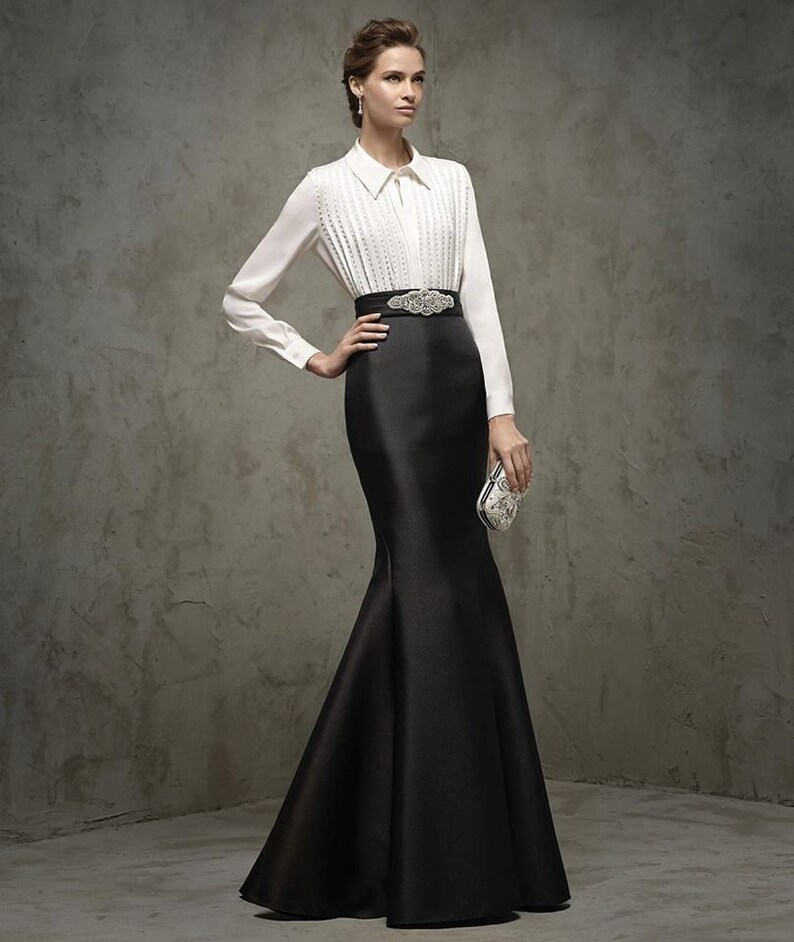 Tania skirt, floor-length silhouette, fishtail skirt, image 1