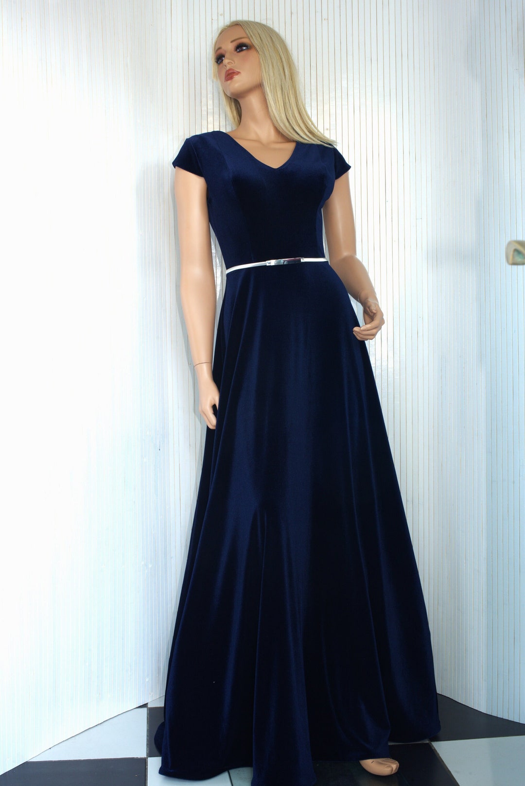 Patty Dress White Velvet main image 0