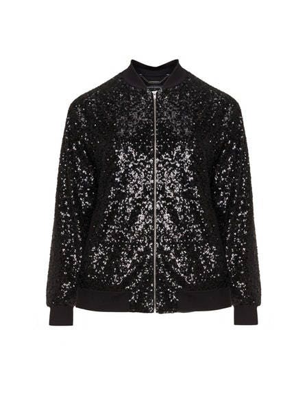 Glitter sequin hotsell bomber jacket