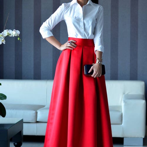 Duchess skirt floor-length