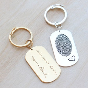 Engraved Personalized Gift for Dad - Graduation Gift for Grandpa - Personalized Keychain - Father Gift - Best Man Gift - Dogtag Keychain