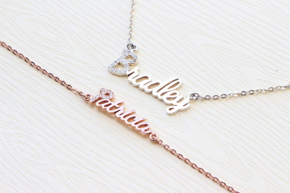Custom Name Jewelry Set Personalized Name Necklace Personalized