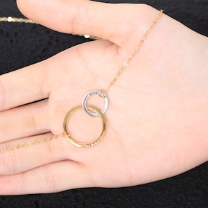 Girl Scout Troop Necklace - A circle is round necklace - Mixed Color Necklace - Girl Scout Engraved Custom Necklace - Minimalist Necklace