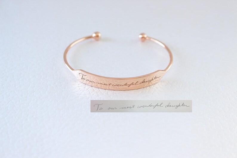 Engraved Cuff Bangle Engraved Bracelet Signature Bracelet Etsy