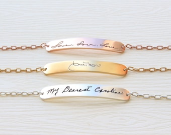 Personalized Handwriting Bracelet – Sterling Silver Signature Jewelry