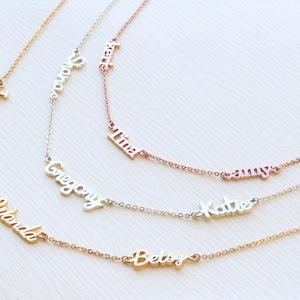 Triple Name Necklace - Double Name - Multiple Names - Custom Name Necklace - Children Names - New Baby - Mom Necklaces - Christmas Gift