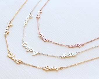 Triple Name Necklace - Double Name - Multiple Names - Custom Name Necklace - Children Names - New Baby - Mom Necklaces - Christmas Gift