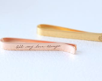 Fermacravatta personalizzato per sposo - Fermacravatta con monogramma in argento - Fermacravatta personalizzato per matrimonio per sposo - Fermacravatta inciso - Festa del papà