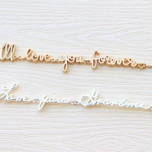 caitlynminimalist handwriting bracelet