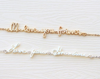 Actual Handwriting Bracelet - Signature Bracelet - Custom Handwriting Bracelet - Name Bracelet - Bridesmaid Gift - Mother's Day Gift