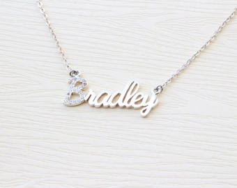 Personalized Name Necklace - Personalized Jewelry - Rose Gold Name Necklace - Custom Name Plate Necklace - Personalized Bridesmaids Gifts