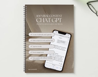 100 indicaciones de ChatGPT: Guía para crear contenido en Instagram y TikTok (Descarga digital)
