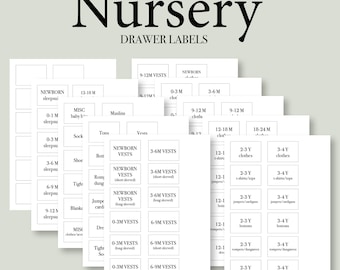 Ladelabels kinderkamer - organisatie pasgeborene - digitaal bestand - direct downloaden