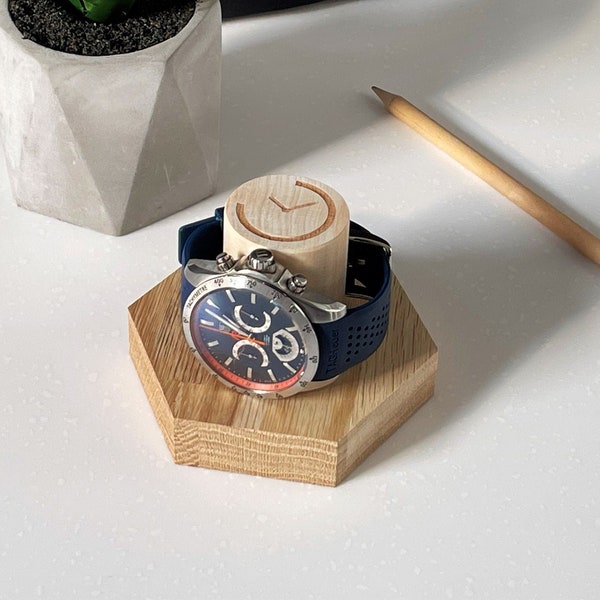 Ash wood watch holder Watch box for men Watch Storage Watch stand Gift for men Watch case Personalized gifts Watch display Gifts for him