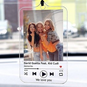 Personalized Song Photo Ornament Custom Music Gift Car Accessories Gifts For Him Gifts For Her Gifts For Mom Christmas Gifts Friend gifts