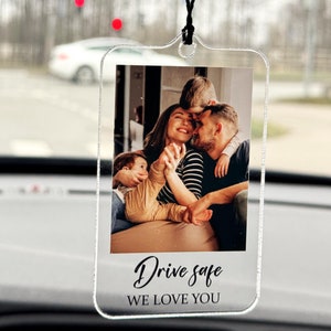 Personalized Photo Car Ornament Custom Gift Drive Safe Gifts For Him Car Accessories Gifts For Her Gifts For Mom Christmas Gifts Portrait