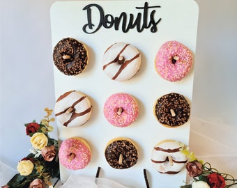 Présentoir à Donuts Fêtes Anniversaires Restaurants Pâtisseries YeenGreen Présentoir de Mur de Donut Support De Gâteau Beignet pour Mariages Donut Stand Anniversaires