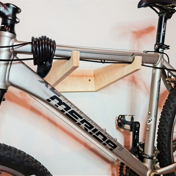 Wood bike rack Bicycle rack Bike shelf Wall mount Bike Storage Furniture Wood bicycle hook Bike hanger Plywood Wooden Bicycle accessories