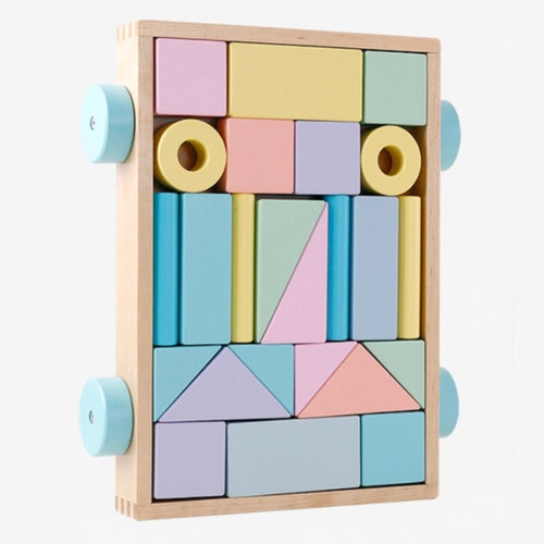 Baby Toys Montessori Educational Toy Wooden Building Blocks for Children Kids DIY Village Farm Toys main image 1