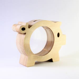 Piggy bank Money box Money bank Coin bank Wedding bank box Adult piggy bank Gift for kids Wedding money box Kids piggy banks Pig Wood piggy image 9