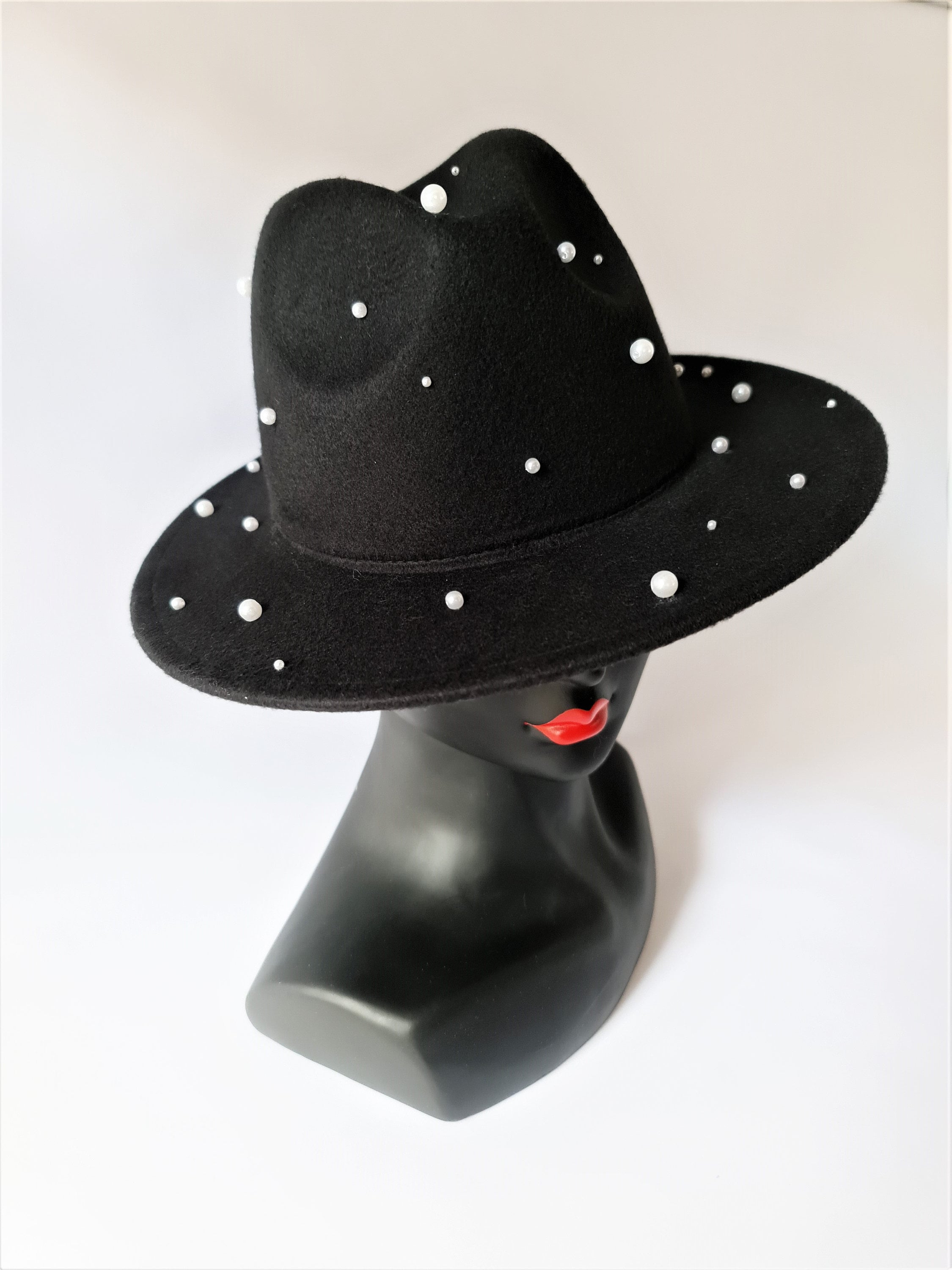 Festival Hat Pearls Fedora Hat Stylish 