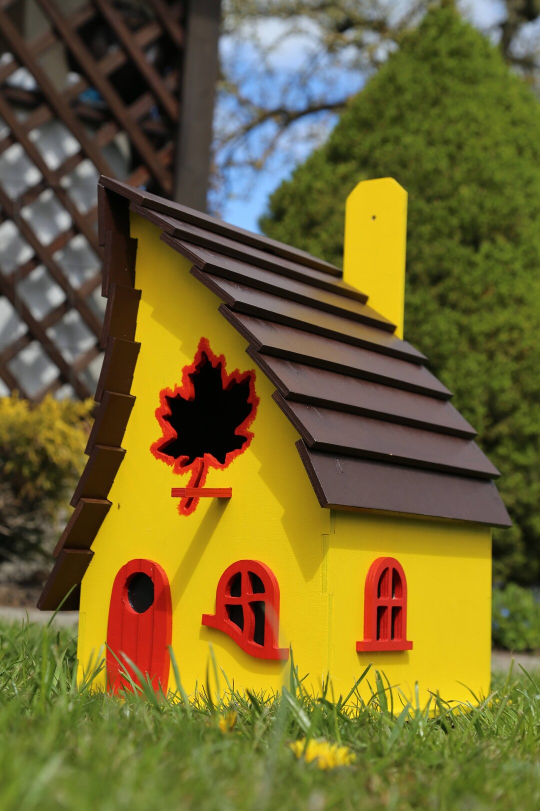 Wooden Bird Houses Handmade Bird Houses Outdoor Birdhouse Whimsical Birdhouses Garden Large