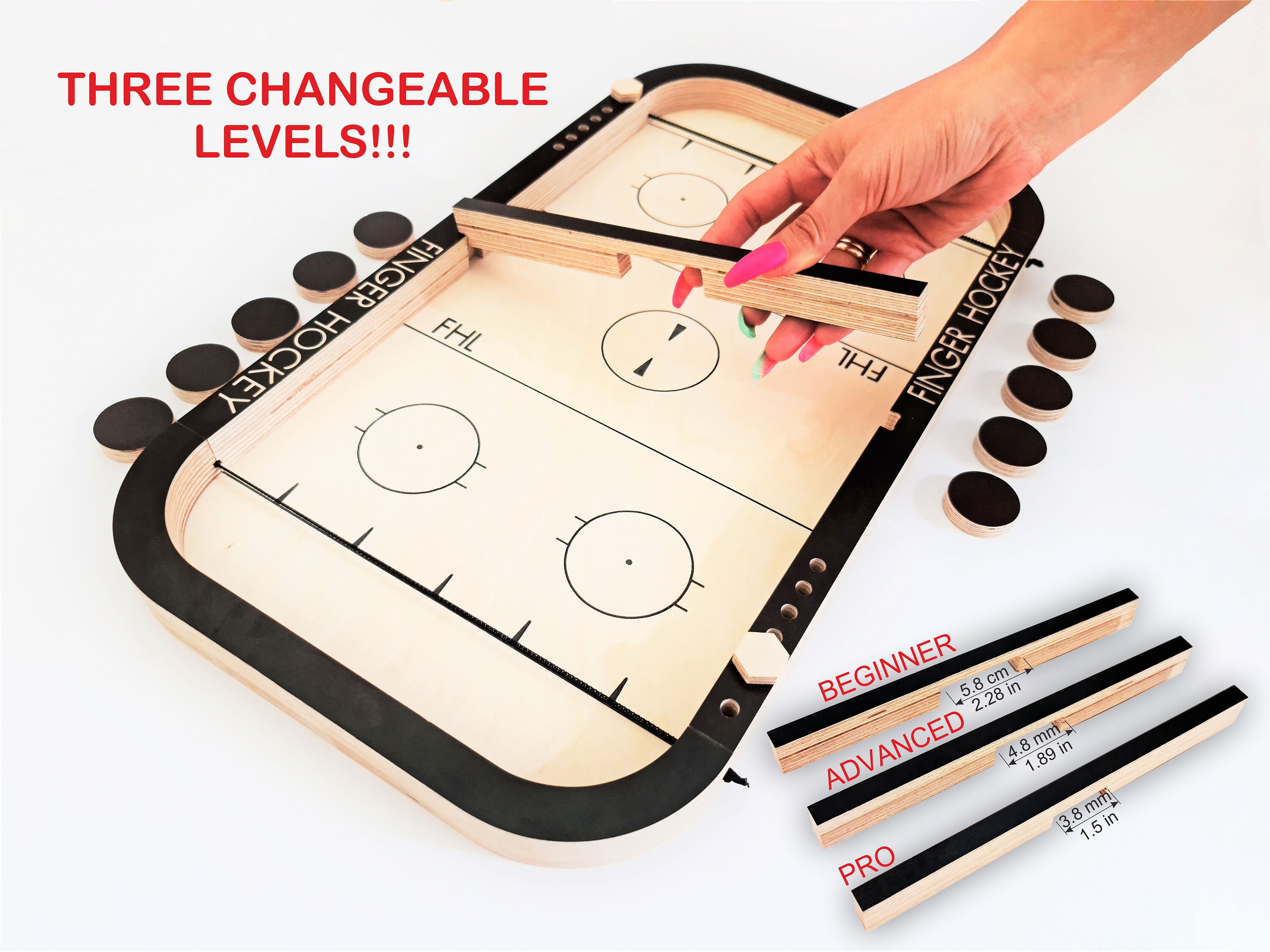 Finger Hockey Puck Game Puck Board Game Family Board Games Etsy UK